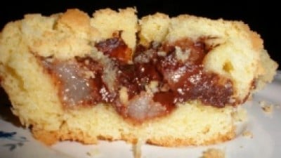 Muffin di frolla con cuore di mela e cannella