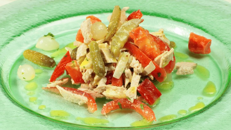 Insalata di tacchino e caciotta