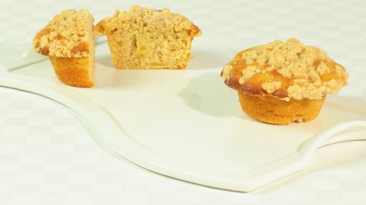Muffins alle mele con streusel