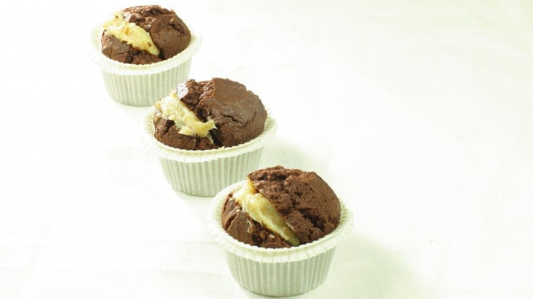 Muffins al cioccolato e caramello