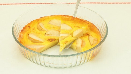 Clafoutis alle pesche bianche