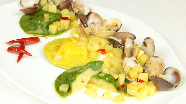 Ravioli piccanti ai due colori